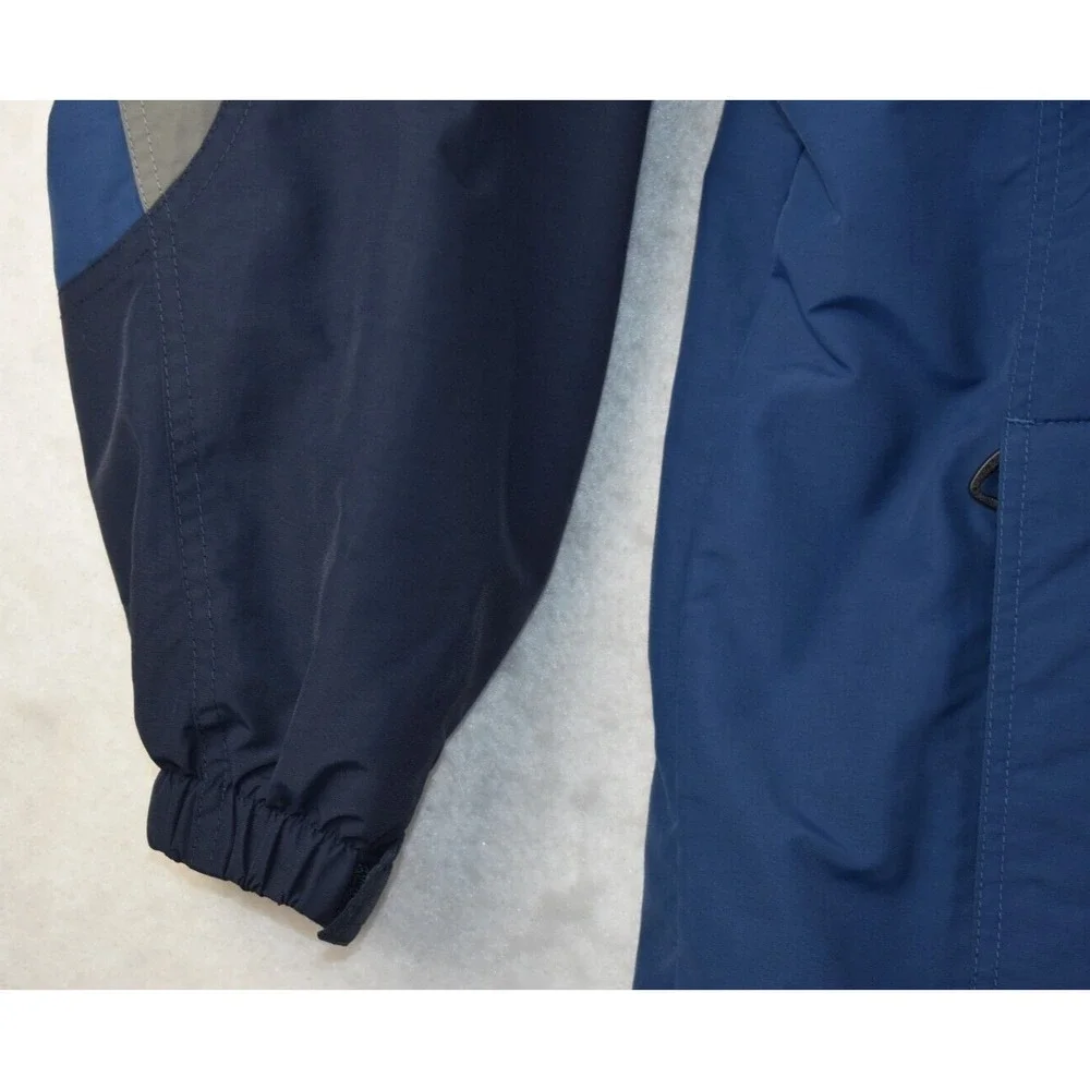 LL Bean 3 In 1 Men's Jacket Size LFull  Zip Blue Lined Fleece Heavyweight -Flaws